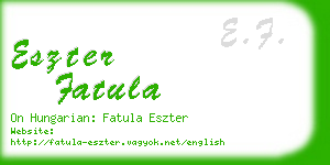 eszter fatula business card